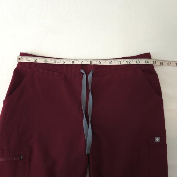 Figs Women's Yola Skinny Scrub Pants In Burgundy - Picture 13 of 16